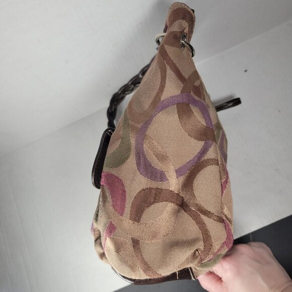 Rosetti Classic Everyday Workwear Braided Strap Multi-Color Fabric Hobo Bag - Picture 6 of 12